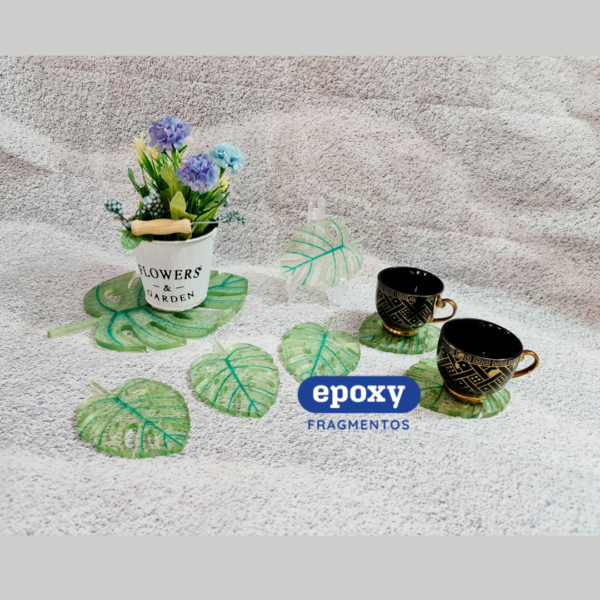 Set Delicadas Hojas + 6 posavasos