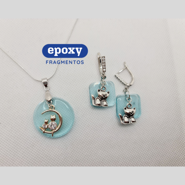 Conjunto gatitos sky blue