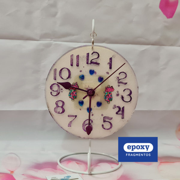 Reloj de Escritorio Gatitos con Pedestal
